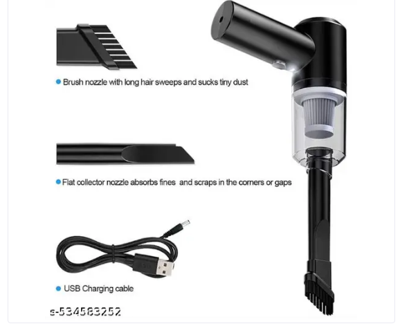 3 in 1 Mini Car Vacuum β Wireless, Rechargeable, Blower & Dust Cleaner for Car, Home & Keyboard