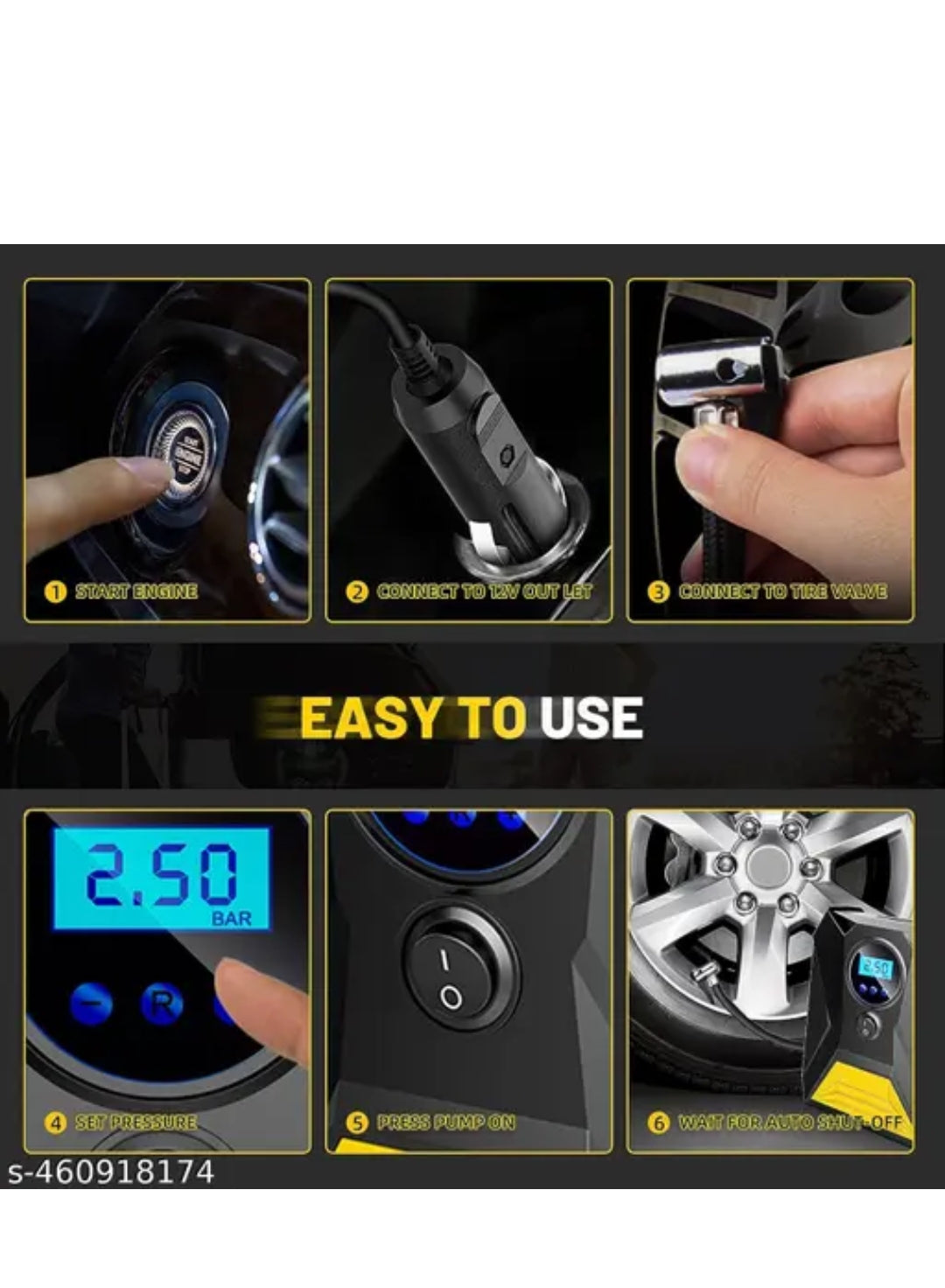 Digital Portable Air Compressor Pump For Car